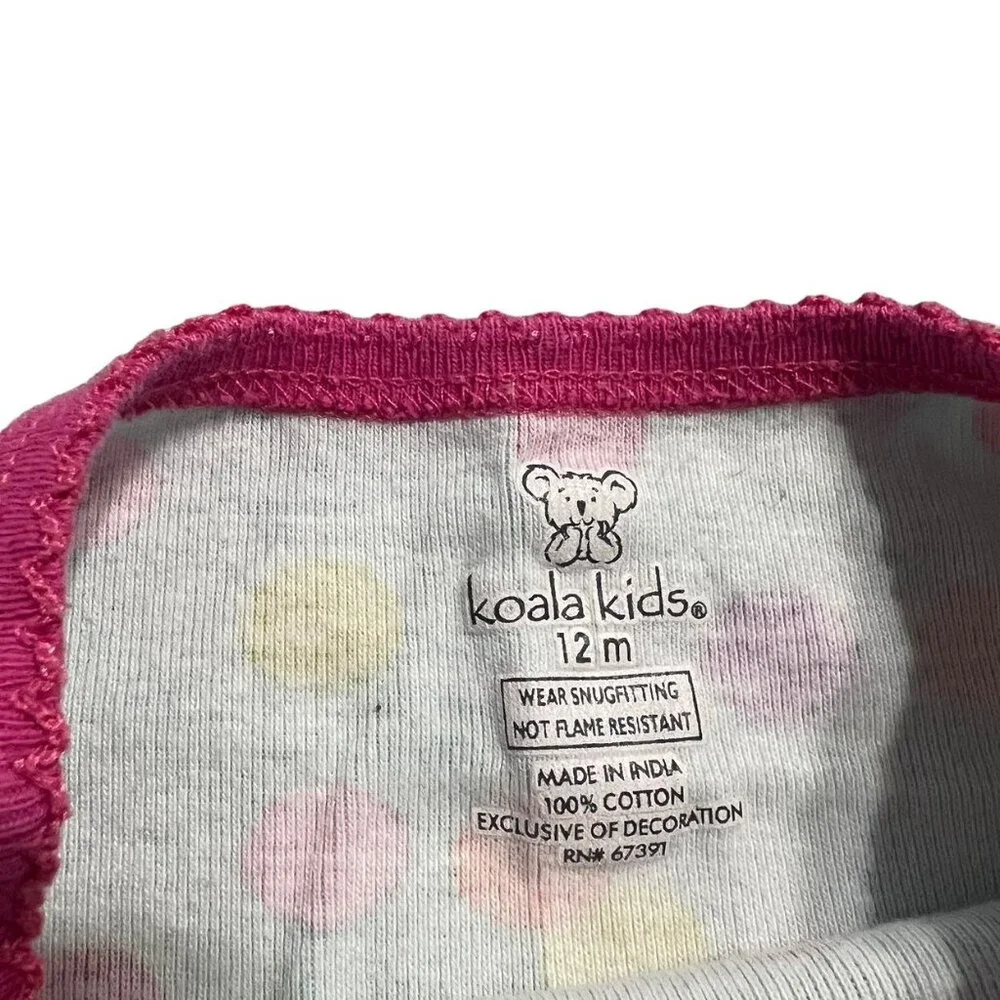 Koala Kids 12m Colorful Polkadot Pajamas